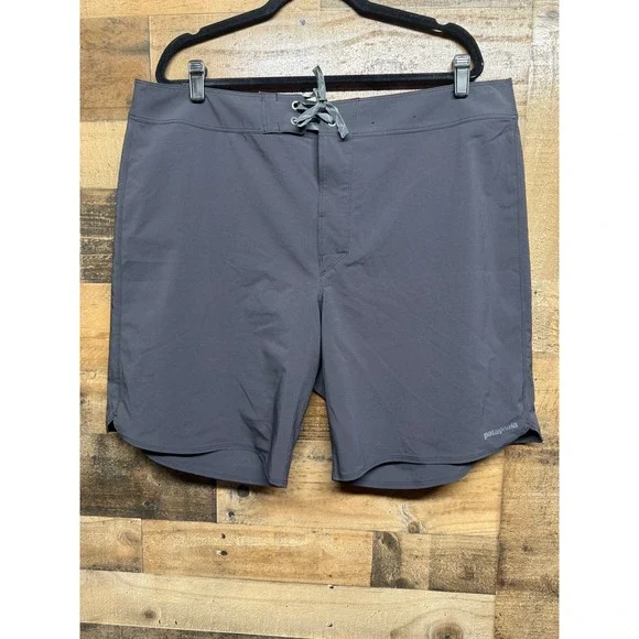 Patagonia Mens Stretch Planing Board Shorts Grey Size 40 Swim Trunks‎ 86611