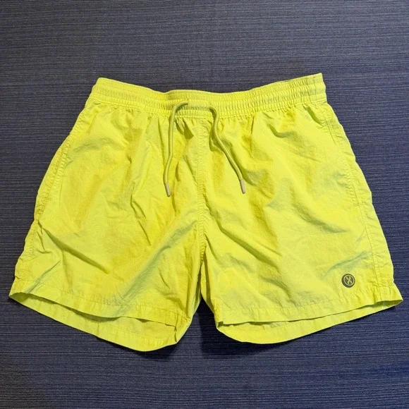 Exuma Swimwear Mens XL Lime Green Neon‎ Swim Trunks Mesh Lined 1315022 Turkey