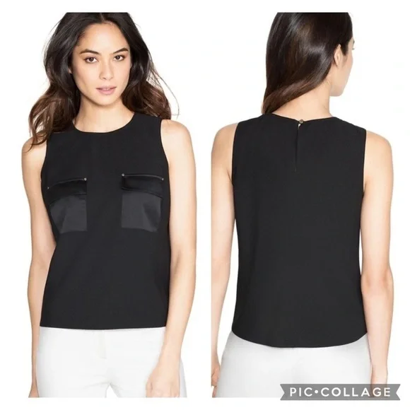 Nwt Whbm Sleeveless Cropped Shell Top