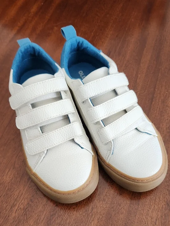 Old Navy White & Blue Velcro Sneackers, 13