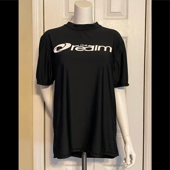 Like New! Men's The Realm Rashguard Shirt SZ M Black