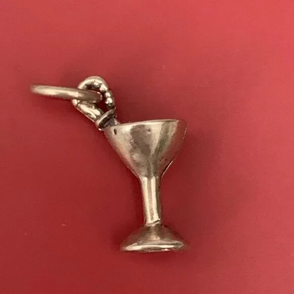 .925 Martini Sterling Silver Jewelry Charm #beverage #cocktail #party