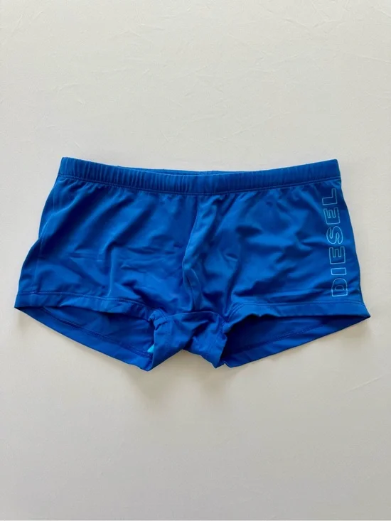 Diesel Bright Blue Swim Trunks with Side Logo