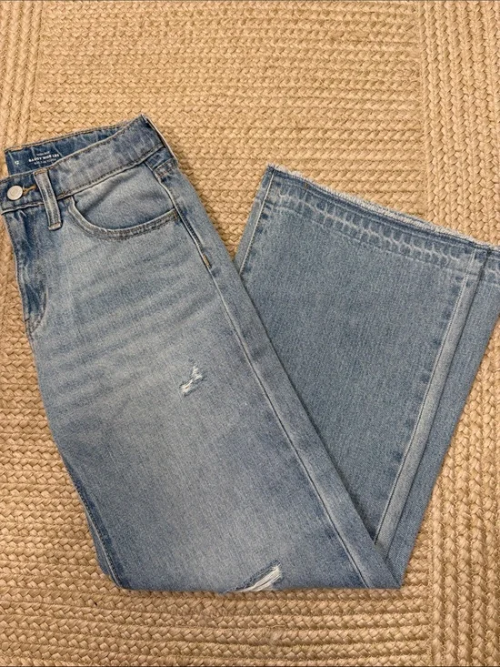 Girls Old Navy Light Blue Wide-Leg High-Rise Jeans