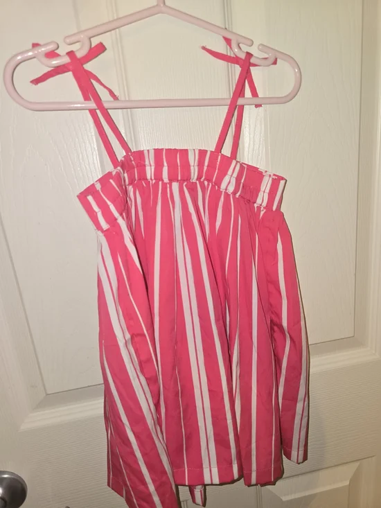 Old Navy Pink and White Striped Sundress Skirt