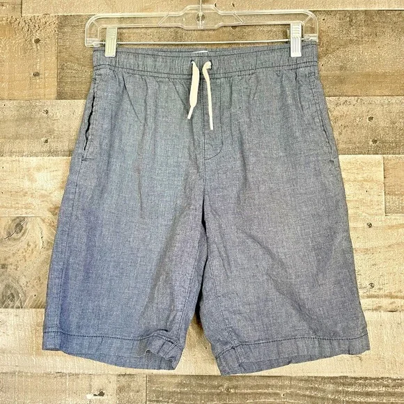 Old Navy Classic Bermuda Shorts Youth Boy Size XL 14 16 Gray Pull On‎ Drawstring