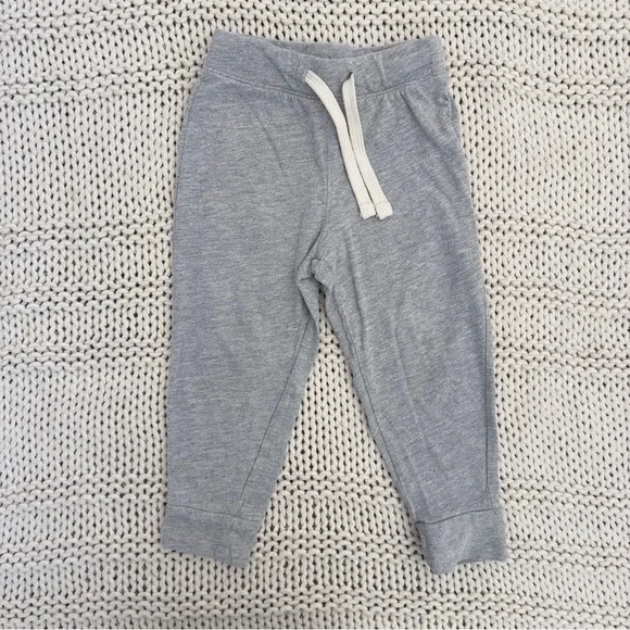 Old Navy Unisex Adjustable Waist Jersey Gray Joggers Toddler 2T
