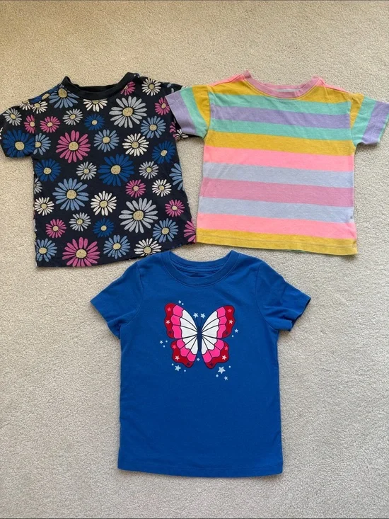 Old Navy/Cat & Jack 3-bundle of Girls’ Short Sleeve Tees