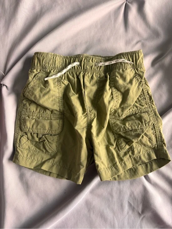 Old Navy Kids Olive Green Cargo Shorts 6-12 Months Boys
