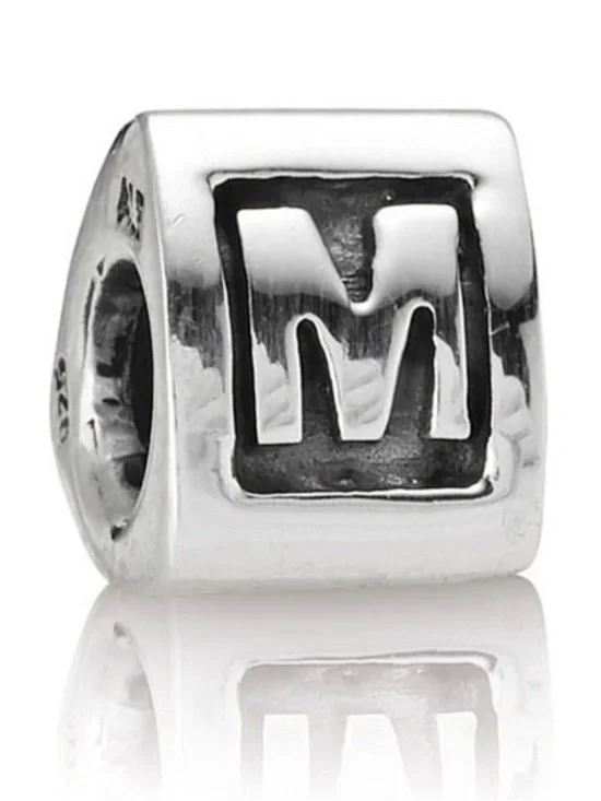 Pandora Sterling Silver 'M' Letter Charm