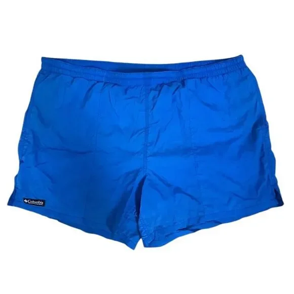 Columbia Mens Swim Shorts Blue Size L Nylon Mesh Lined Beach