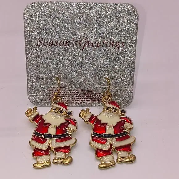 C 4 santa claus earrings with