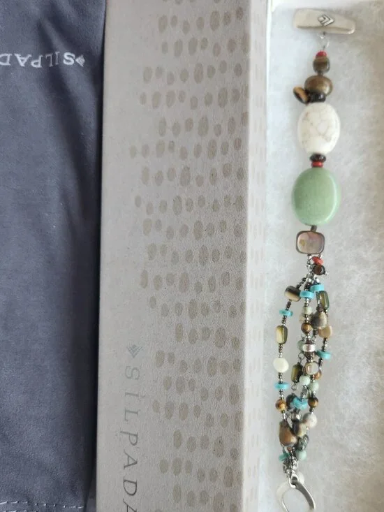 Silpada Multi-Stone, Brass Bracelet