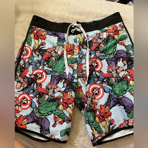EUC Men’s Marvel Superhero Swim Trunks