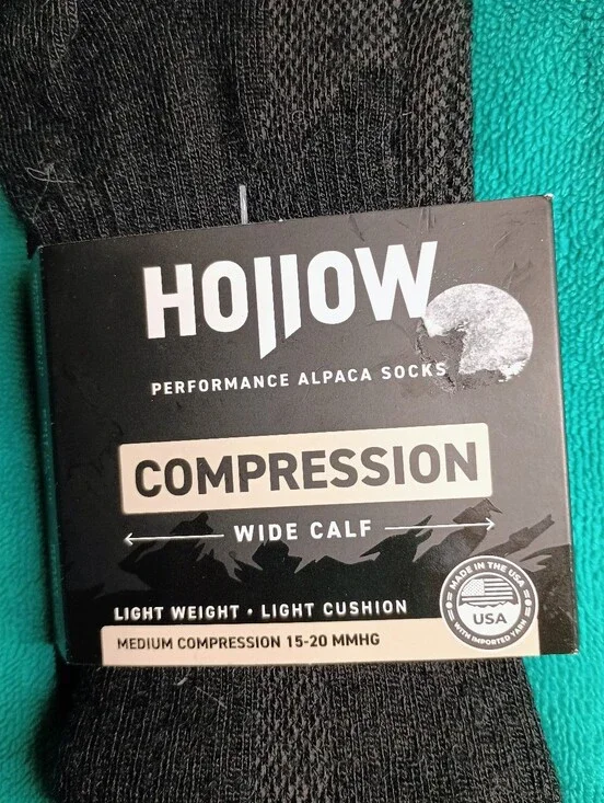 Hollow Brand Performance Alpaca Compression Socks - Black XL