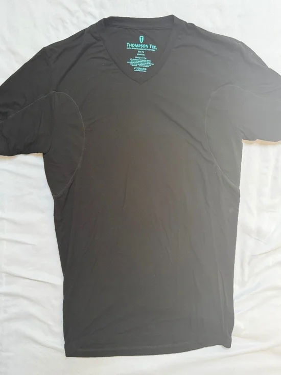 Thompson Tee Slim Fit v-neck Undershirt Mens Medium Black Sweatproof