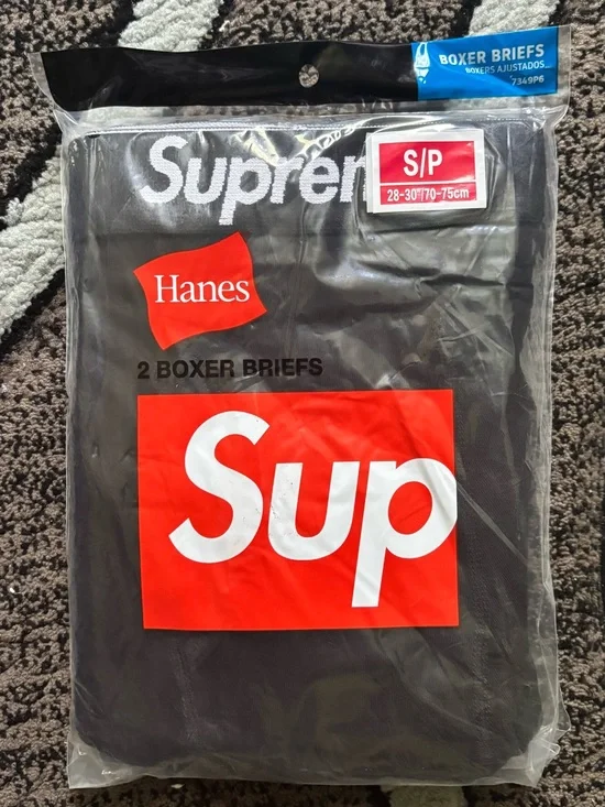 Hanes Boxer Briefs 2-Pack in Black and White