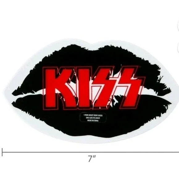 KISS BAND CREW SOCKS  Official Collectible Box  Valentine’s Day