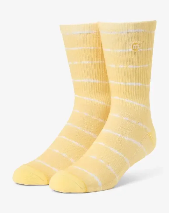 New TravisMathew Sunbeam Crew Socks in Rattan in One Size
