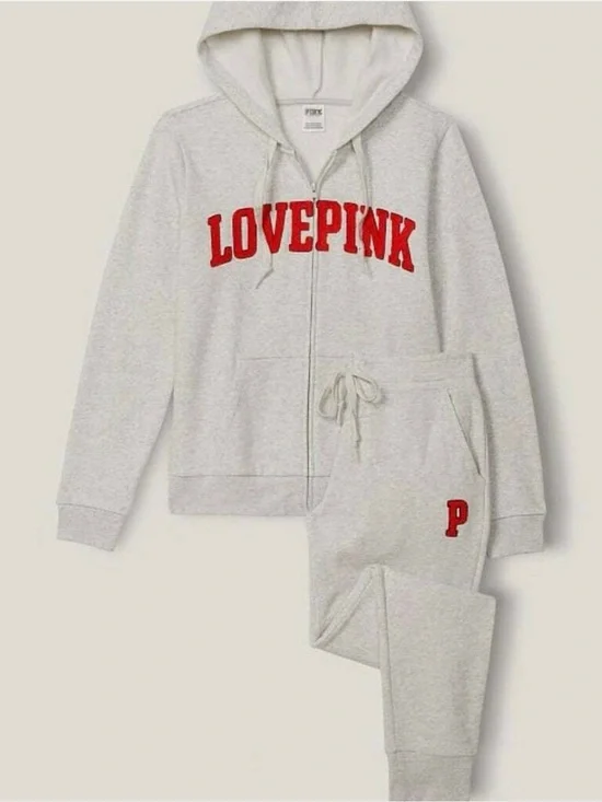 Vs PINK Perfect Full Zip Hoodie Kinny Jogger Gift Set