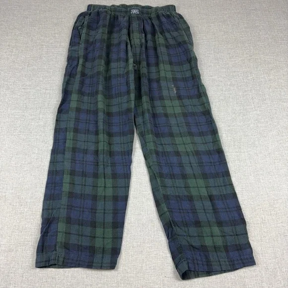 Polo Ralph Lauren Pants Mens Medium Green Plaid Cotton Long Johns Underwear