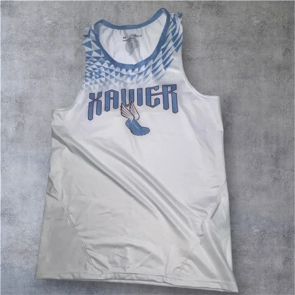 Under Armour White and Blue Tank Tops  size: S UNDERWEAR