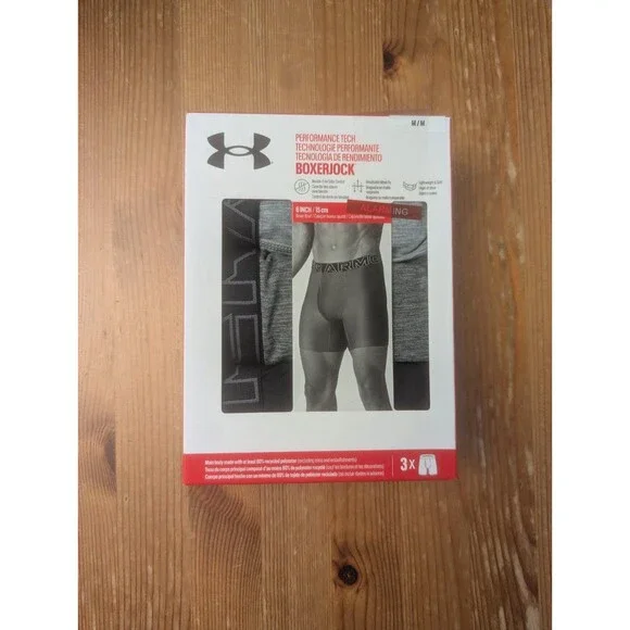 Under Armour Performance Tech Boxerjack Boxer Briefs 3-Pack