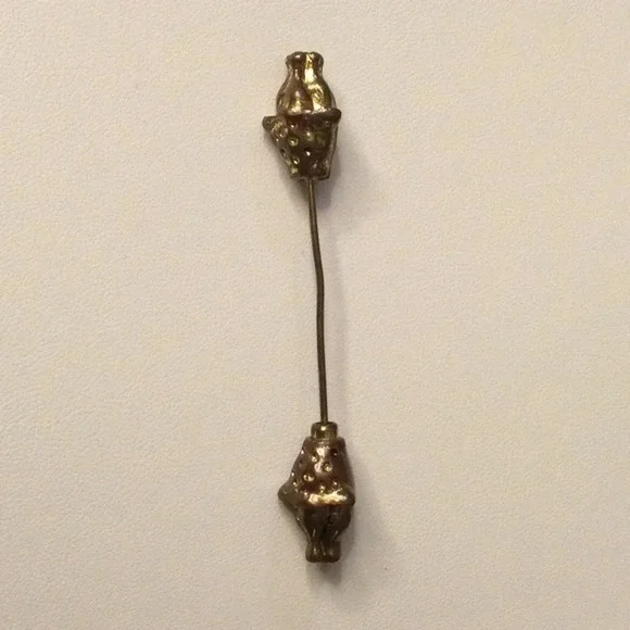 Vintage Boar Stickpin Tie Pin - Boar Heads