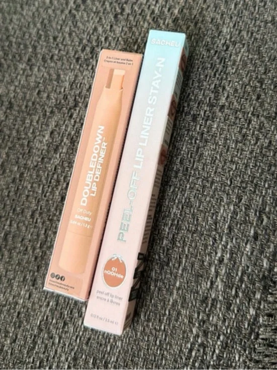Peel-Off Lip Liner + Doubledown Lip Definer Set in Nude/Pink