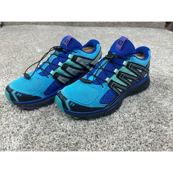 Salomon X-Mission 3 Mens Trail Running Shoes Blue Purple 401080 Size 9.5