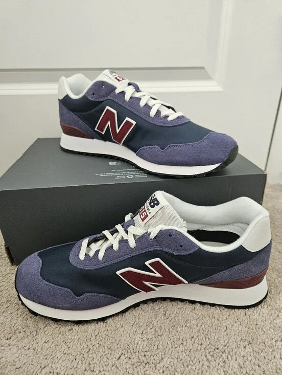 New In Box Men's New Balance 515 Sustainable Sneakers Navy/Burg Sz US 13