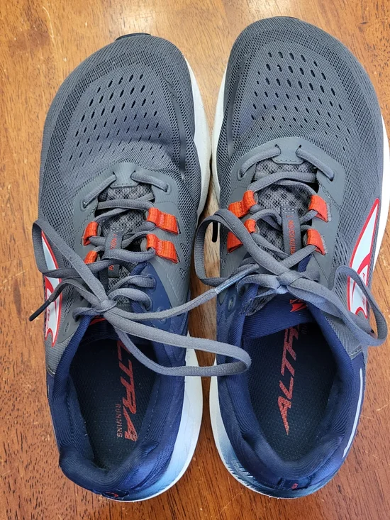 Altra Men's Provision 7 Gray Running Shoes with Orange Accents