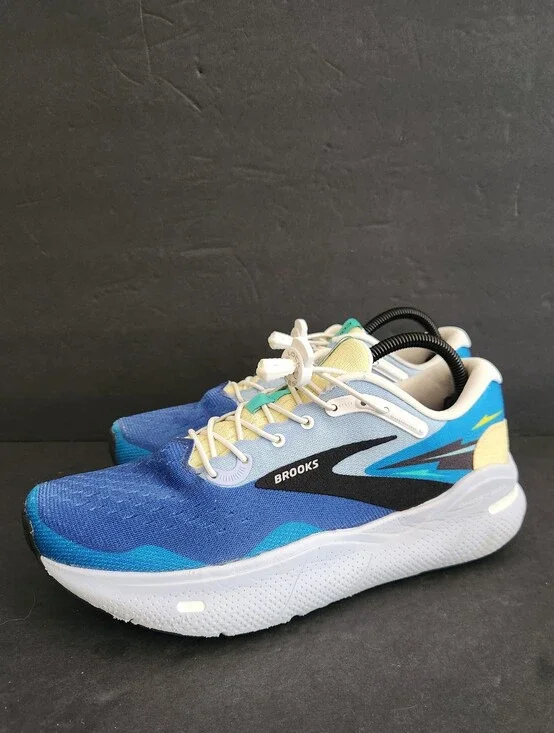 Brooks x Damon Brown Ghost Max Womens Running Shoes Blue Yellow Black 10B
