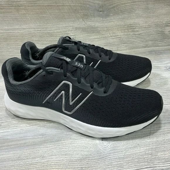 New Balance 520v8 Shoes Men's 13 D Black White Athletic Running Walking Sneakers