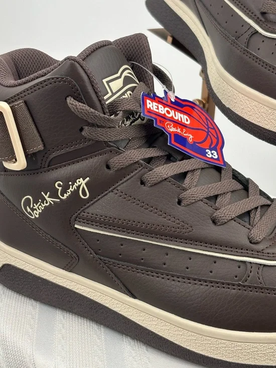 Rebound 33 By Patrick Ewing Brown & Cream Basketball Shoes, Size 8 Men’s