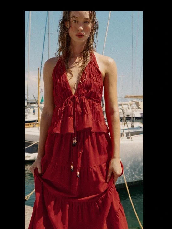 New with tags zara red matching set size XS