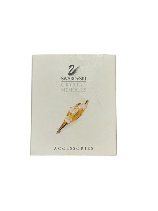 Swarovski Crystal Memories Lily of the Valley Brooch Pin Gold Plated Boxed
