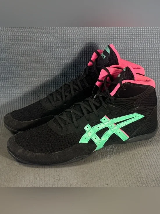 Asics Matflex 7 Black/New Leaf Wrestling Shoes Men’s Size 12