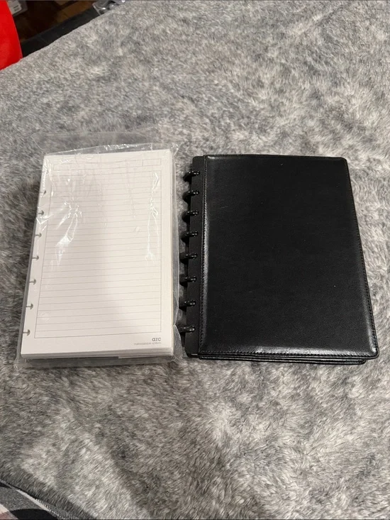 Staples ARC Notebook SystemBlack Tablet Folio Case with Refillable Lined Notepad