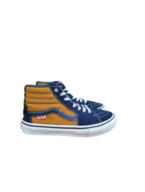 Vans Andrew Reynolds Blue Brown Athletic Tennis Hi Skate Sneaker Men 7.5 Wall