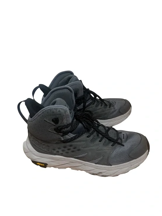 HOKA Anacapa Breeze Mid Hiking Boots for Men - Castlerock/Harbor Mist 13