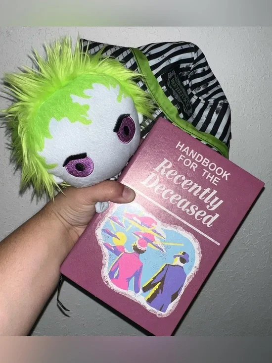 Beetlejuice Bundle Funko Plush Handbook Recently Deceased Notebook Bucket Hat