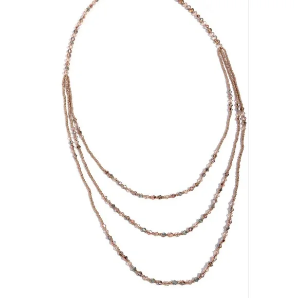 #44. Paparazzi Calling Chic Layered Necklace Earring Set