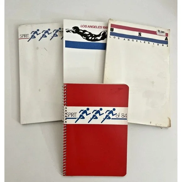 Vintage 1984 LA Olympic Inspired Games‎ Blank Note Pad Lot NEW! (Set of 4)