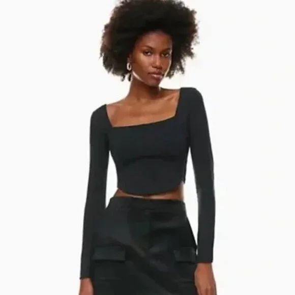 Aritzia Babaton Contour Reframe Bustier Black Size Medium