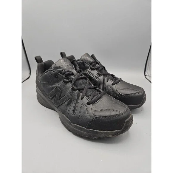 New Balance MX608v5 Slip Resistant Black Leather MX608AB5 Men's Size 9.5 D