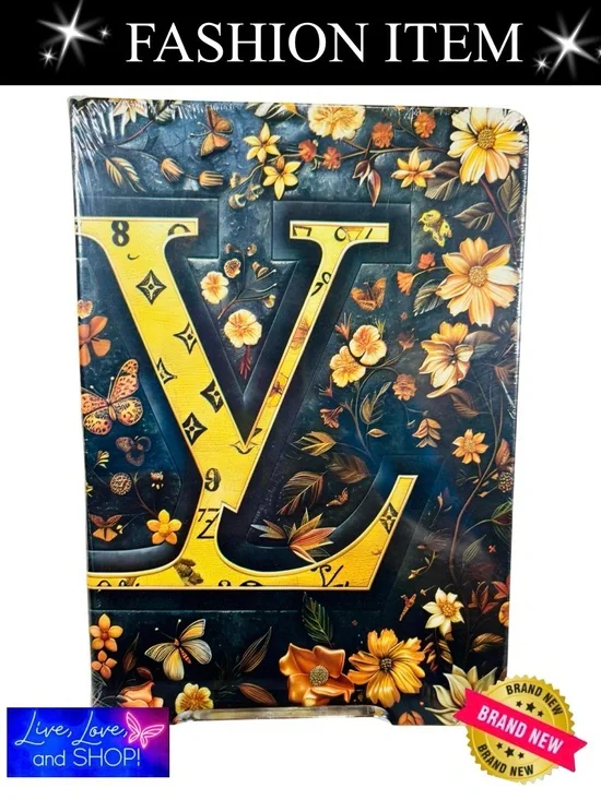 A-1CS-1A: NOTEBOOK: Brown & Gold Featuring a Majestic Floral Arrangement, NWOT