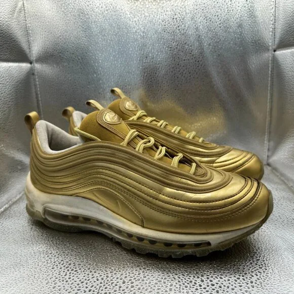 Size 9.5 Nike Air Max 97 Low Womens‎ Olympic Gold Athletic Sneaker CJ0625-700