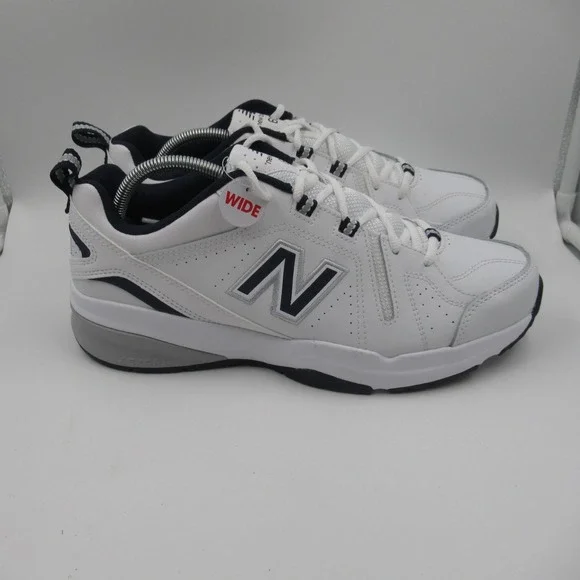 New Balance 608 Mens White Navy Cross Training Shoes MX608WN5 Size 10 2E Wide