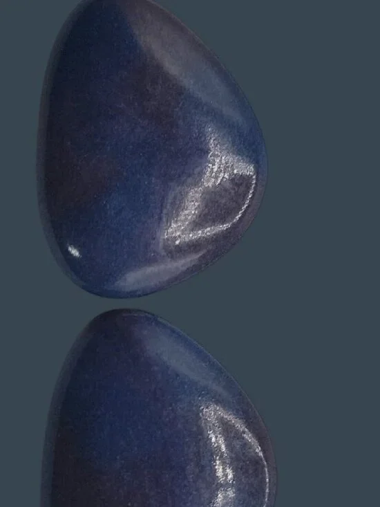 Vtg Navy Blue Marbled Oversized Triangle Enamel Screw Back Clip On Earrings